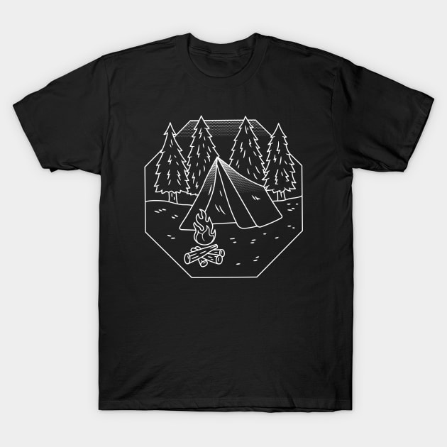 Camping in the forest T-Shirt by teeszone_design